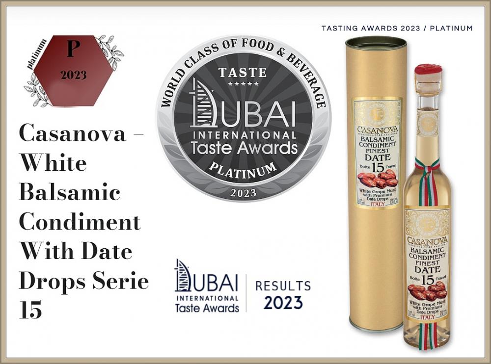 Our Date white balsamic awarded with platinum medal! - 1