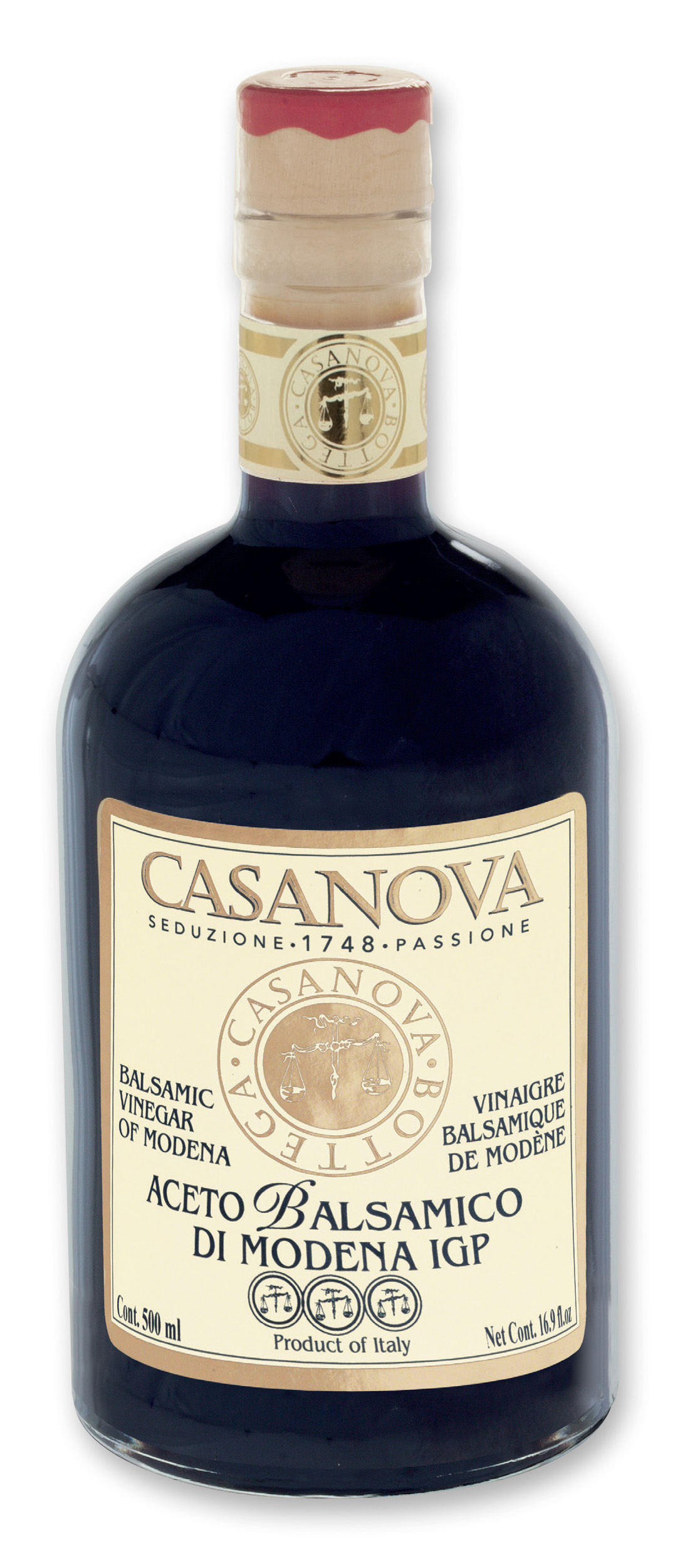 Aceto Balsamico di Modena IGP Qualità 6 500 ml Casanova, bottiglia.