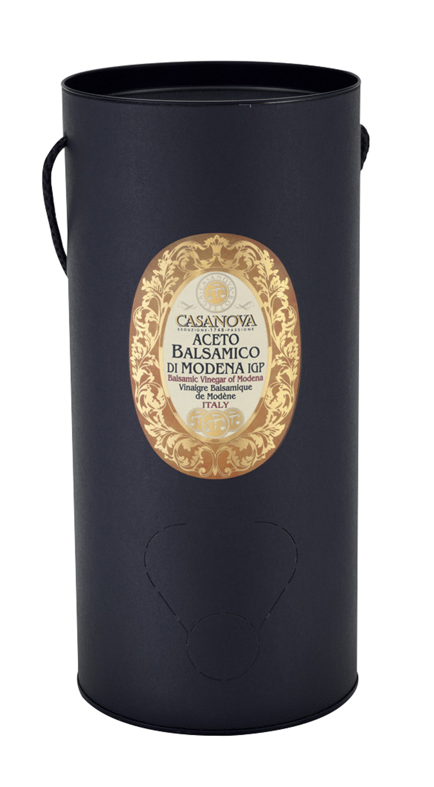 Aceto Balsamico di Modena IGP Qualità 6 Bag in Tube 3 l Casanova, confezione Bag in Tube nera con manico.