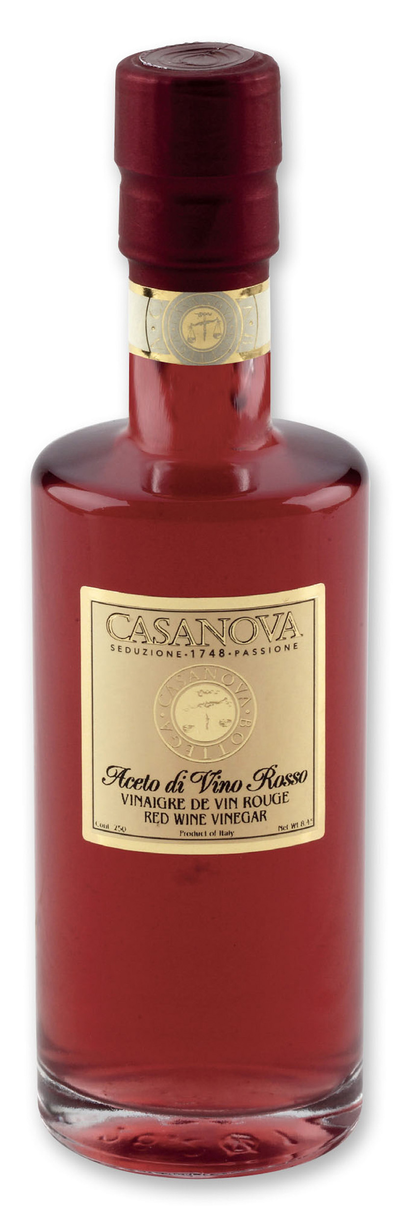 Red Wine Vinegar 250 ml Casanova, bottle.