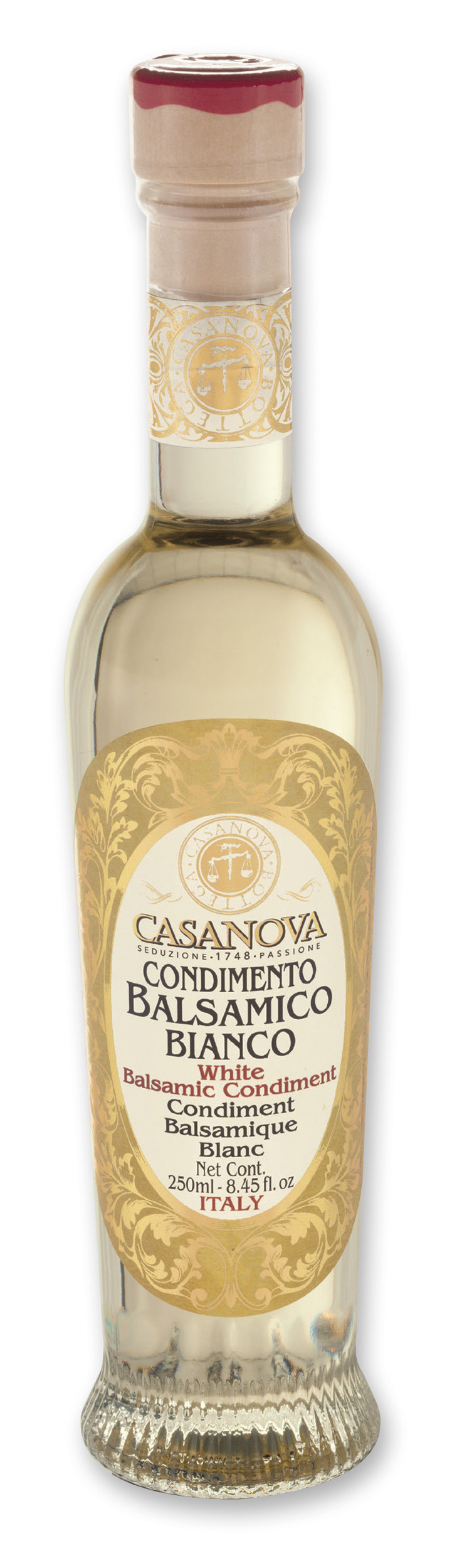 Anfora Romana Vintage Condimento Balsamico Bianco 250 ml Casanova, bottiglia.
