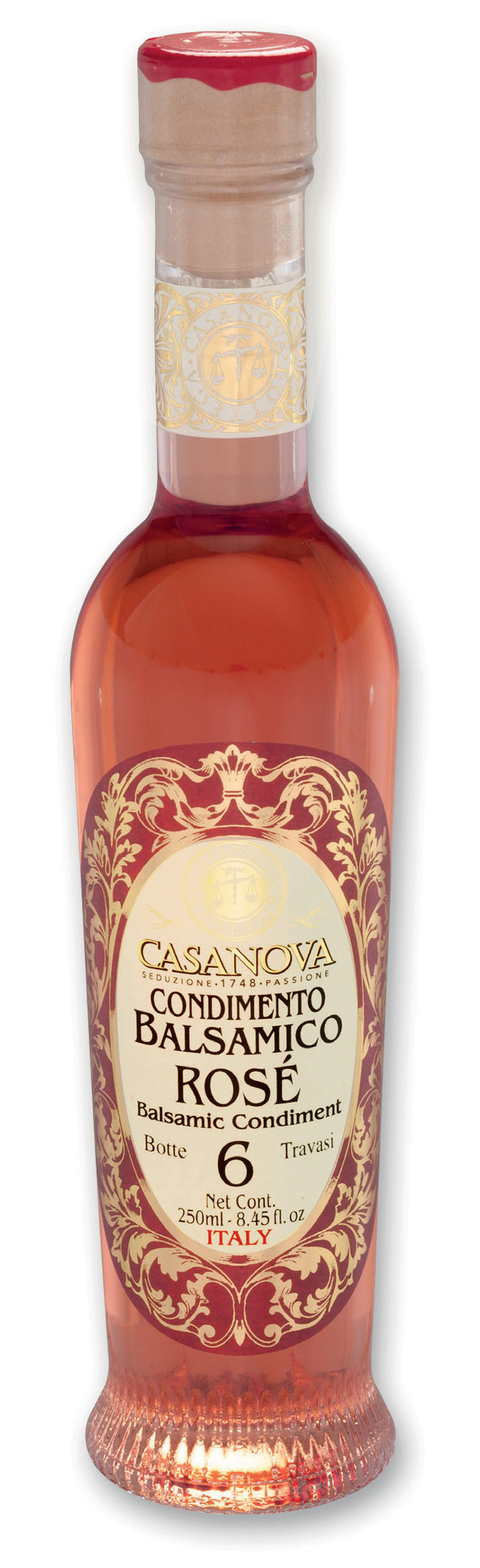 Anfora Romana Vintage Condimento Balsamico Rosé 250 ml Casanova, bottiglia.