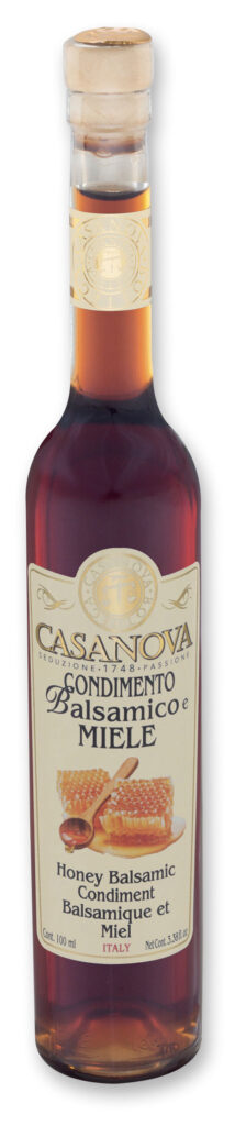 Aromatizzato Condimento Balsamico e Miele 100 ml Casanova, bottiglia.