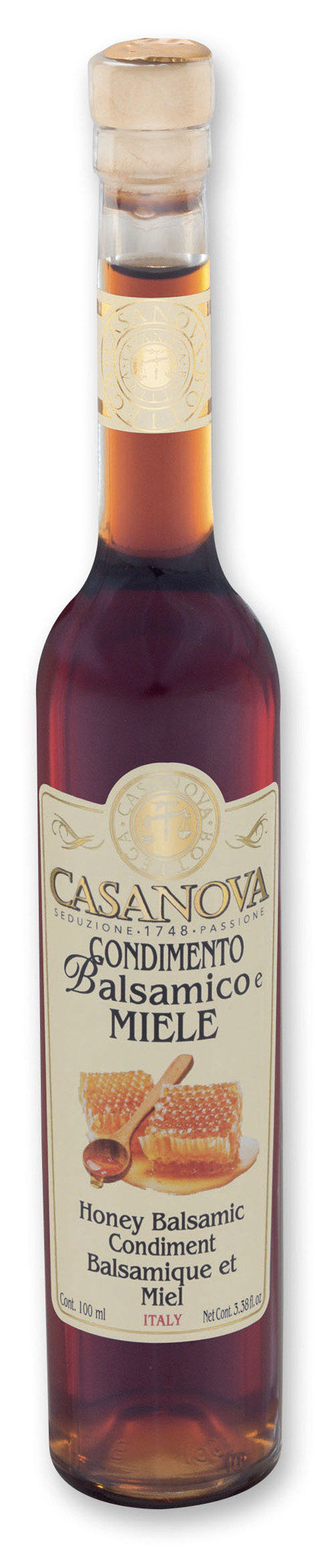 Aromatizzato Condimento Balsamico e Miele 100 ml Casanova, bottiglia.
