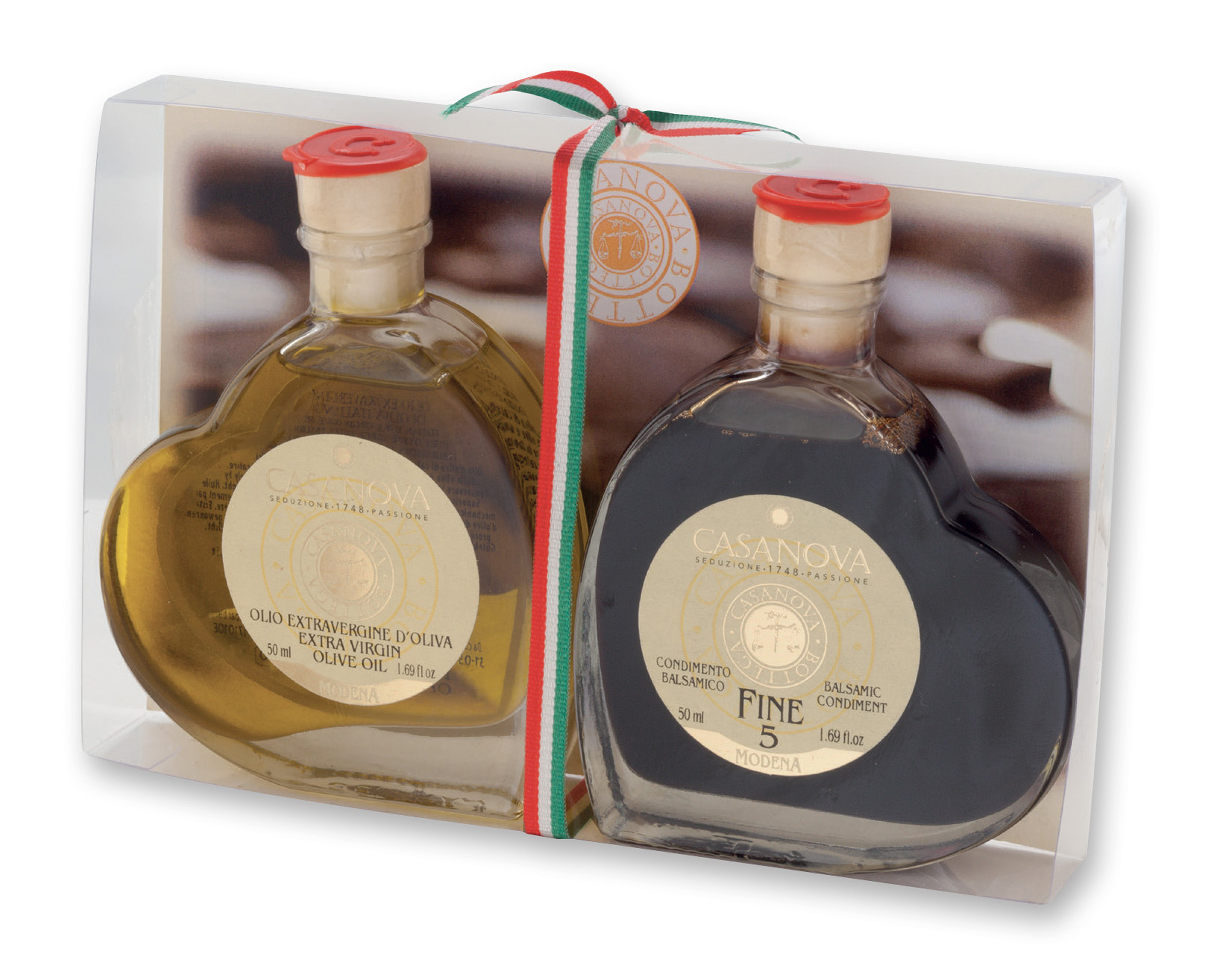 Balsamic & Oil 2x50 ml Casanova, gift box with two bottles.
