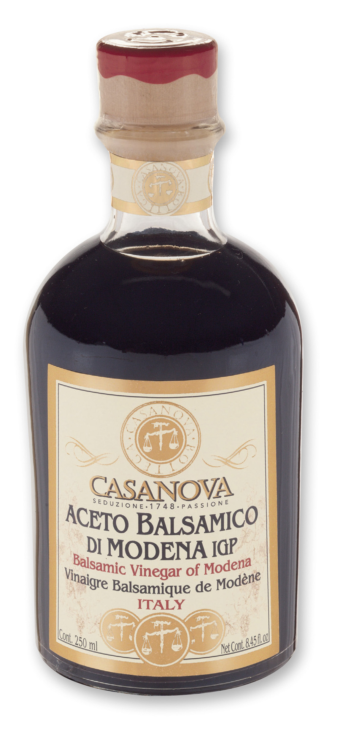 Classic Aceto Balsamico di Modena IGP Qualità 6 250 ml Casanova, bottiglia.