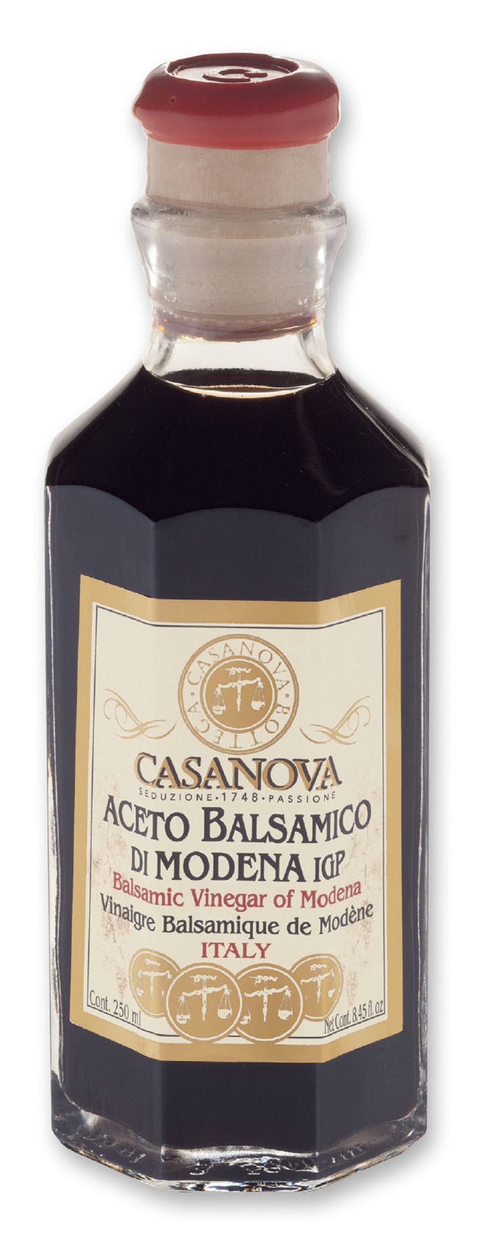 Classic Aceto Balsamico di Modena IGP Qualità 8 250 ml Casanova, bottiglia.