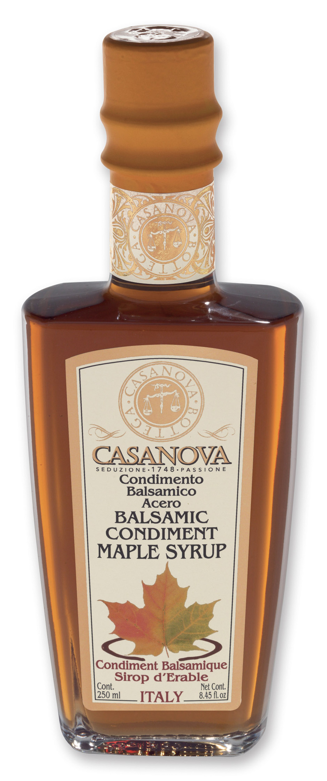 Condimento Balsamico all'Acero 250 ml Casanova, bottiglia.