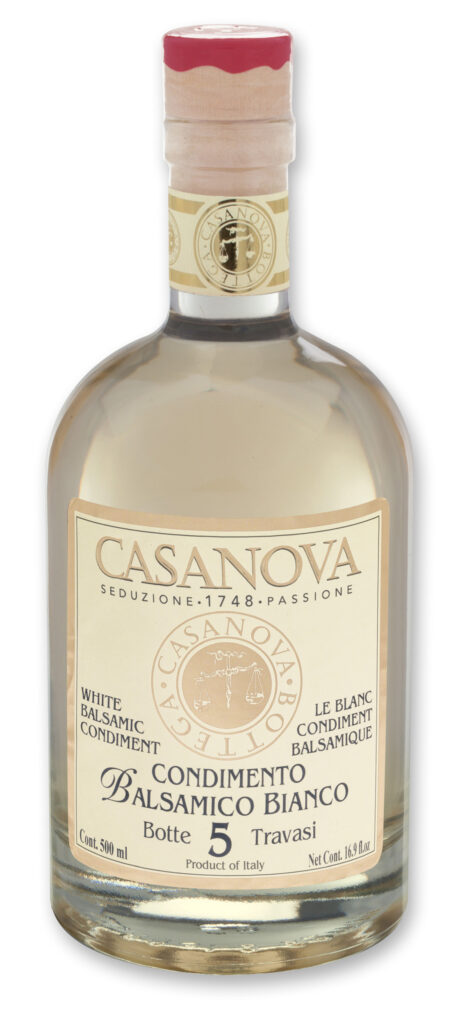 Condimento Balsamico Bianco Qualità 5 500 ml Casanova, bottiglia.