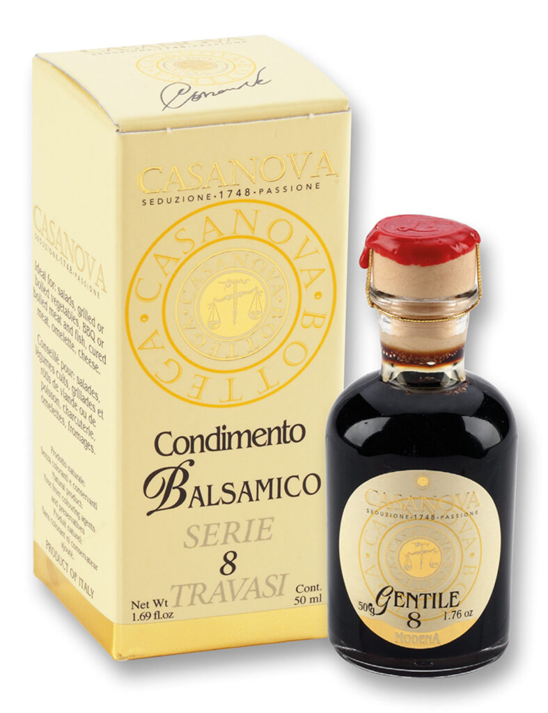 Balsamic Condiment Gentile Quality 8 50 ml Casanova, bottle with gift box.