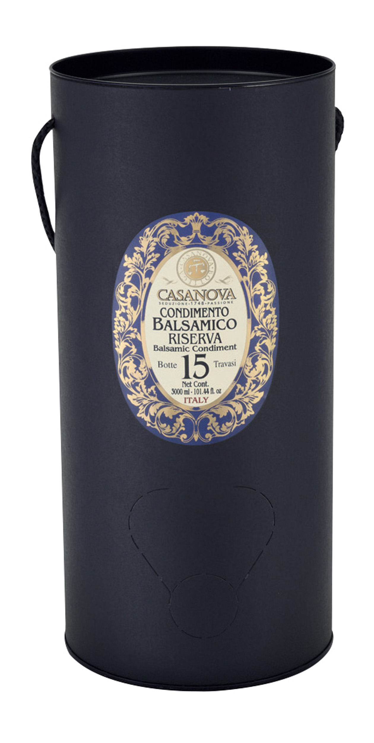 Condimento Balsamico Qualità 15 Bag in Tube 3 l Casanova, confezione Bag in Tube nera con manico.