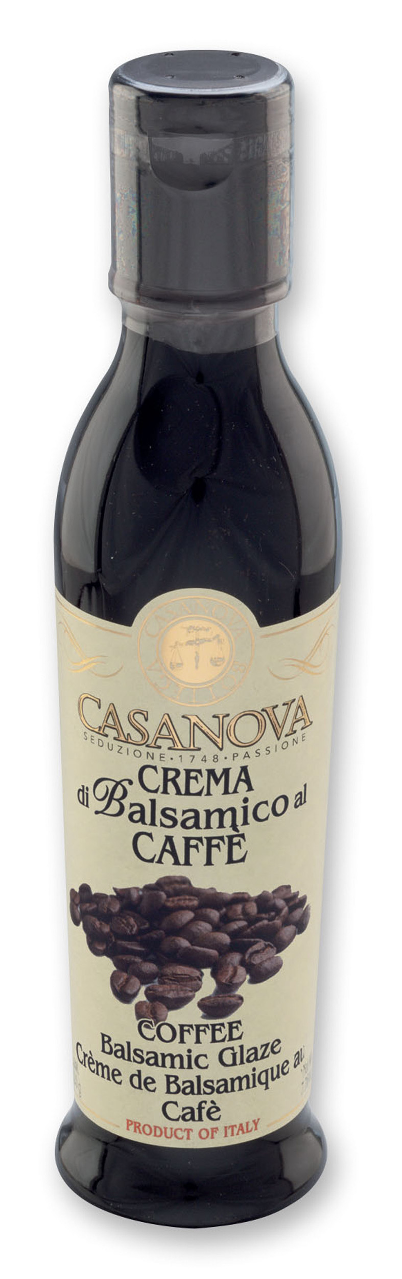 Crema di Balsamico al Caffe’ 220 ml Casanova, bottiglia.