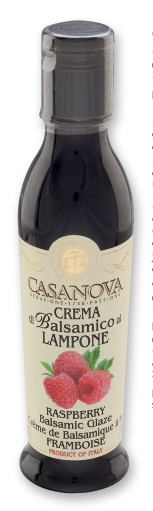 Raspberry Balsamic Glaze 220 ml Casanova, bottle.