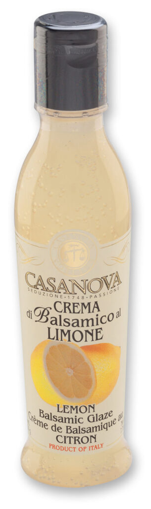Crema di Balsamico al Limone 220 ml Casanova, bottiglia.