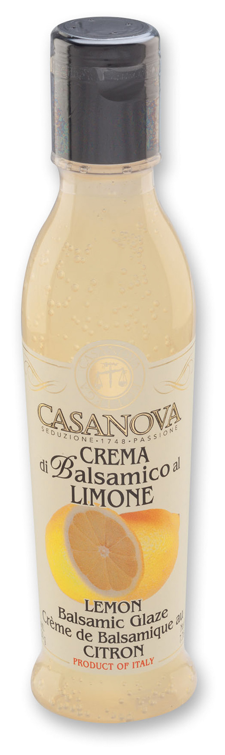 Crema di Balsamico al Limone 220 ml Casanova, bottiglia.