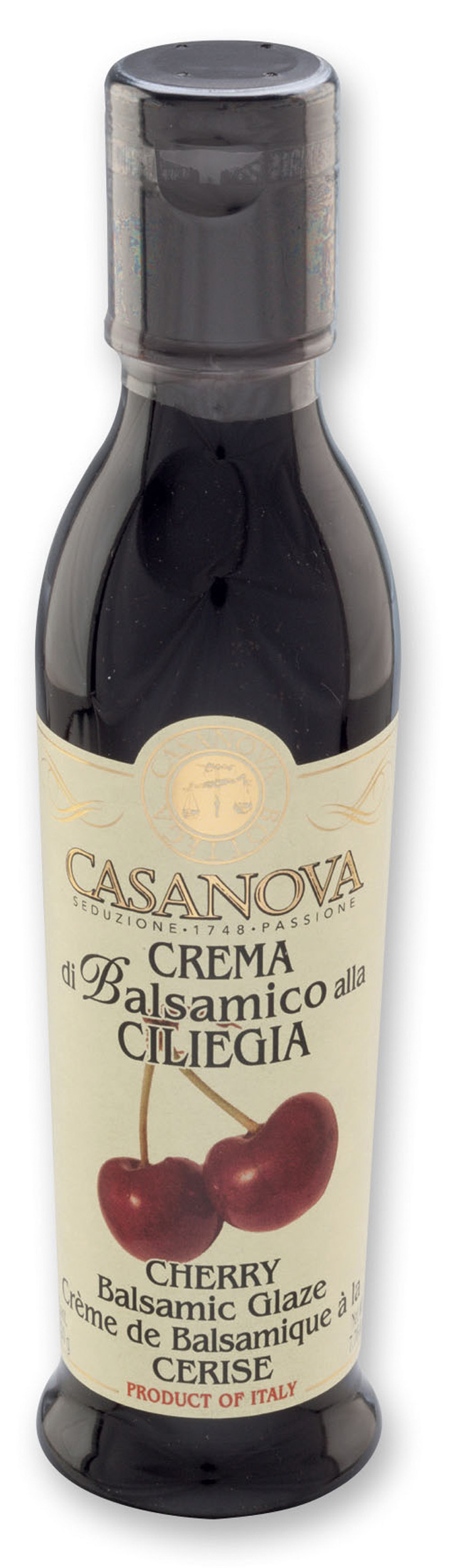 Crema di Balsamico alla Ciliegia 220 ml Casanova, bottiglia.