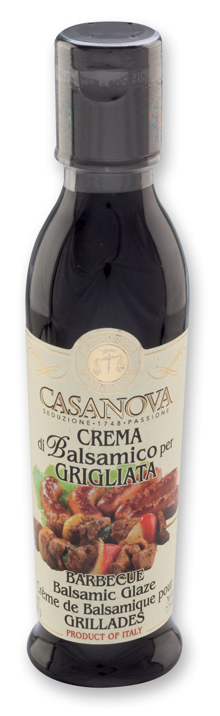 Crema di Balsamico per Grigliata 220 ml Casanova, bottiglia.