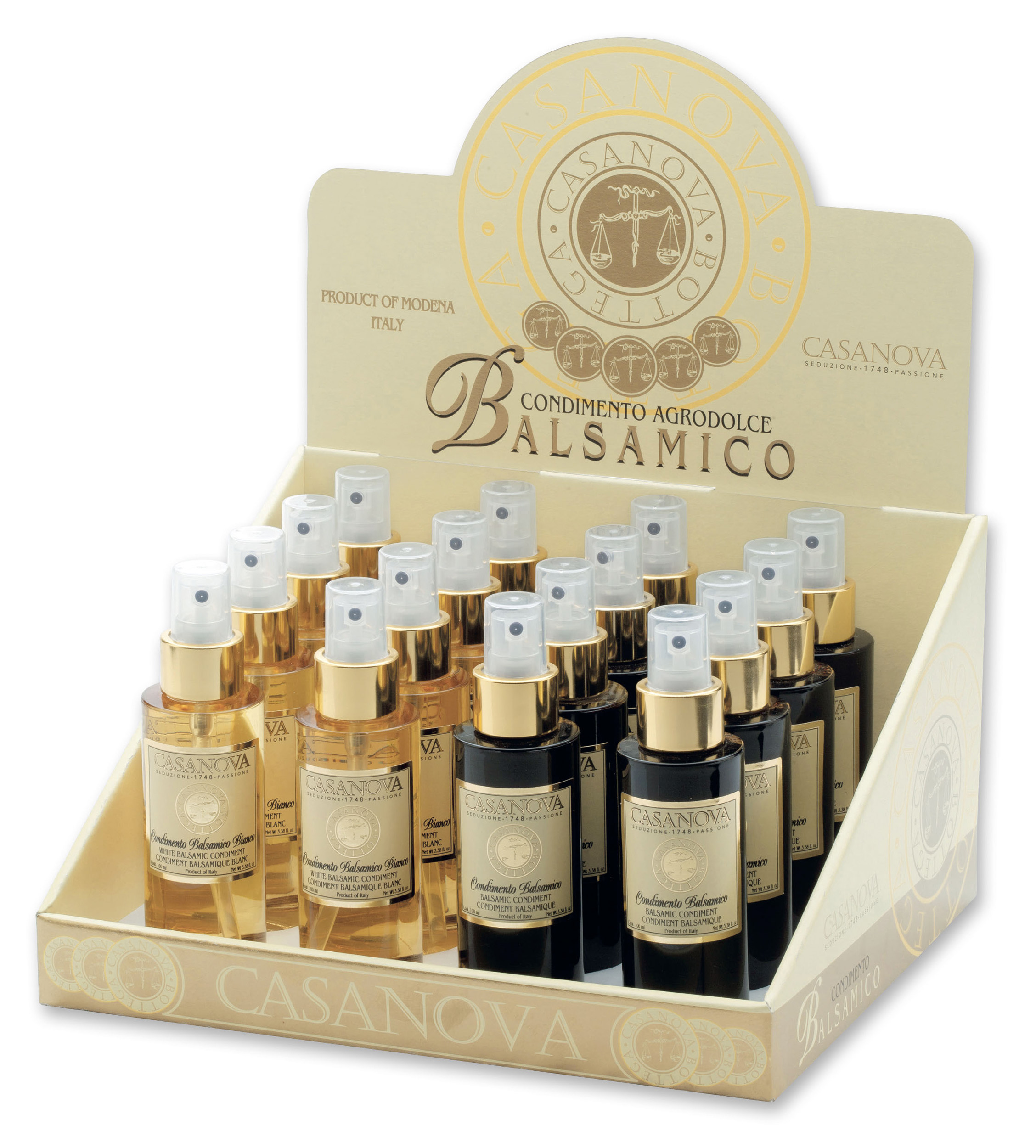 Espositore Bottiglie PET 16x100 ml Casanova, espositore con bottiglie.