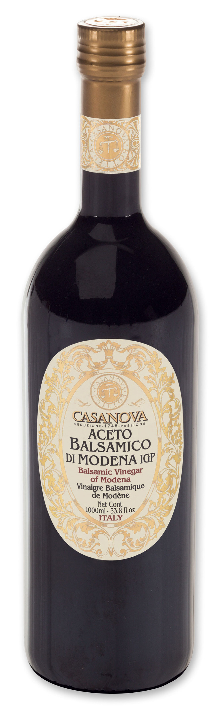 Gastronomy Aceto Balsamico di Modena IGP Capsula Oro 1 l Casanova, bottiglia.