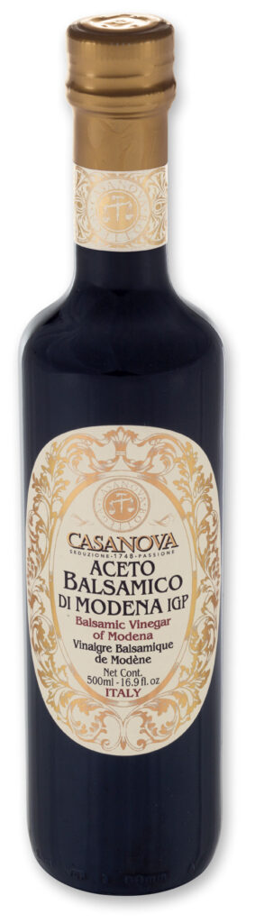 Gastronomy Aceto Balsamico di Modena IGP Capsula Oro 500 ml Casanova, bottiglia.