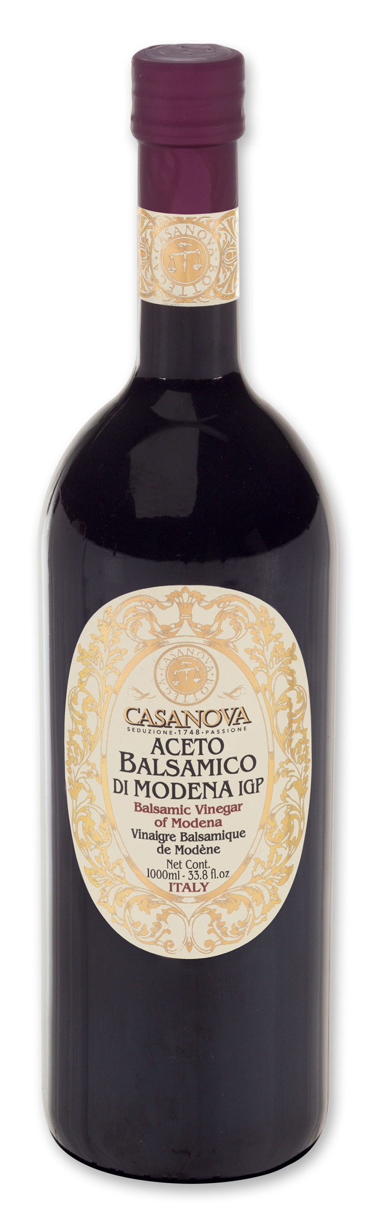 Gastronomy Aceto Balsamico di Modena IGP Capsula Rossa 1 l Casanova, bottiglia.