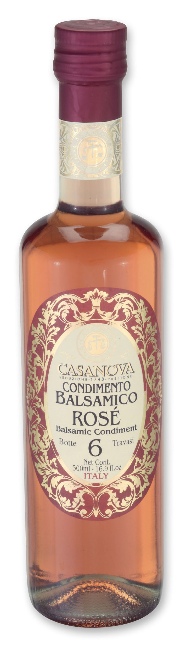 Gastronomy Condimento Balsamico Rosé 500 ml Casanova, bottiglia.