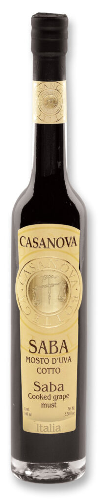Gastronomy Saba (Cooked grape must) 100 ml Casanova, bottle.