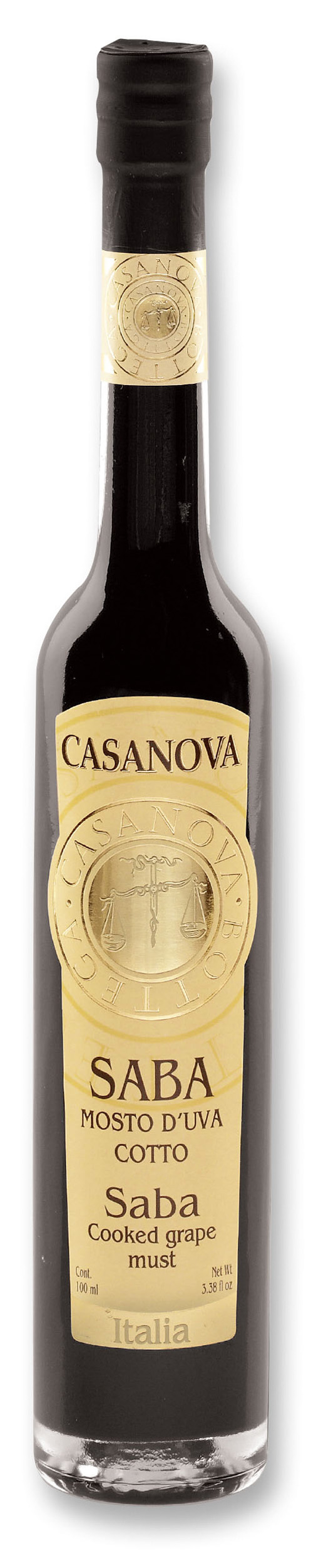 Gastronomy Saba (Cooked grape must) 100 ml Casanova, bottle.