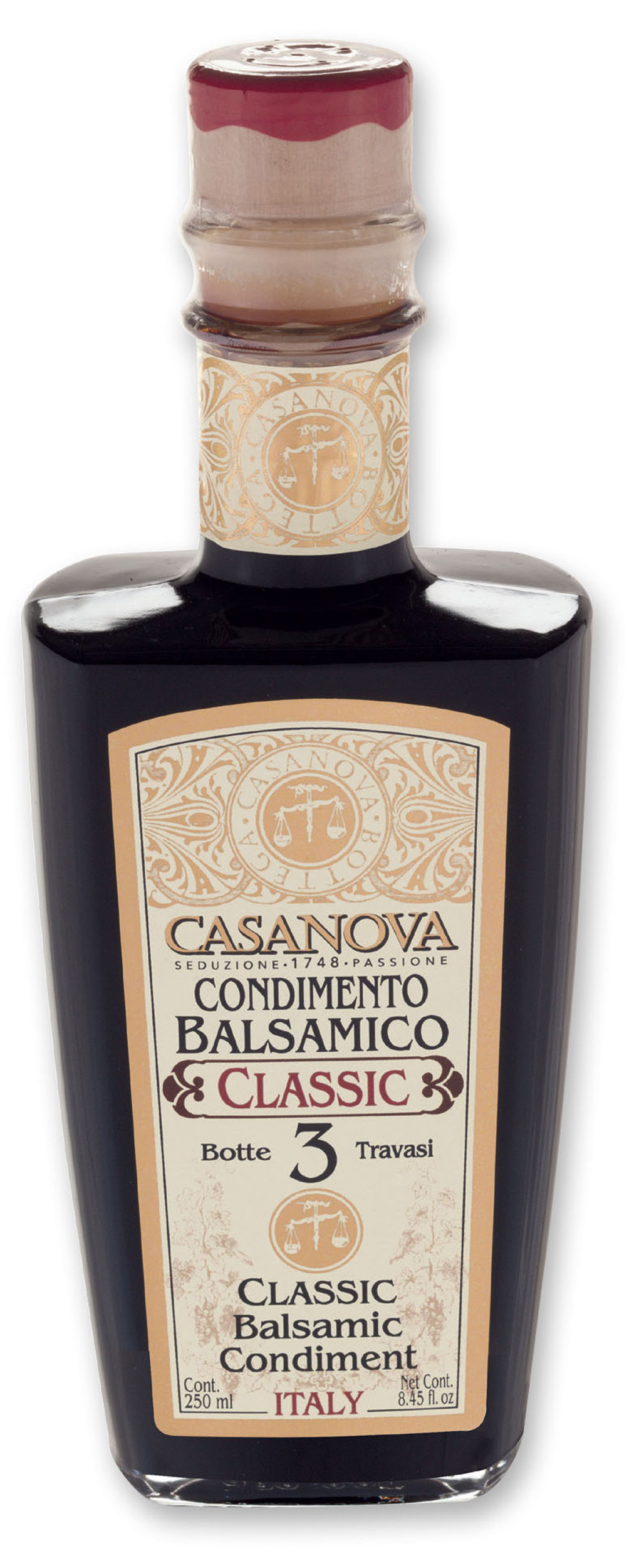 Regina Condimento Balsamico Classic Qualità 3 250 ml Casanova, bottiglia.