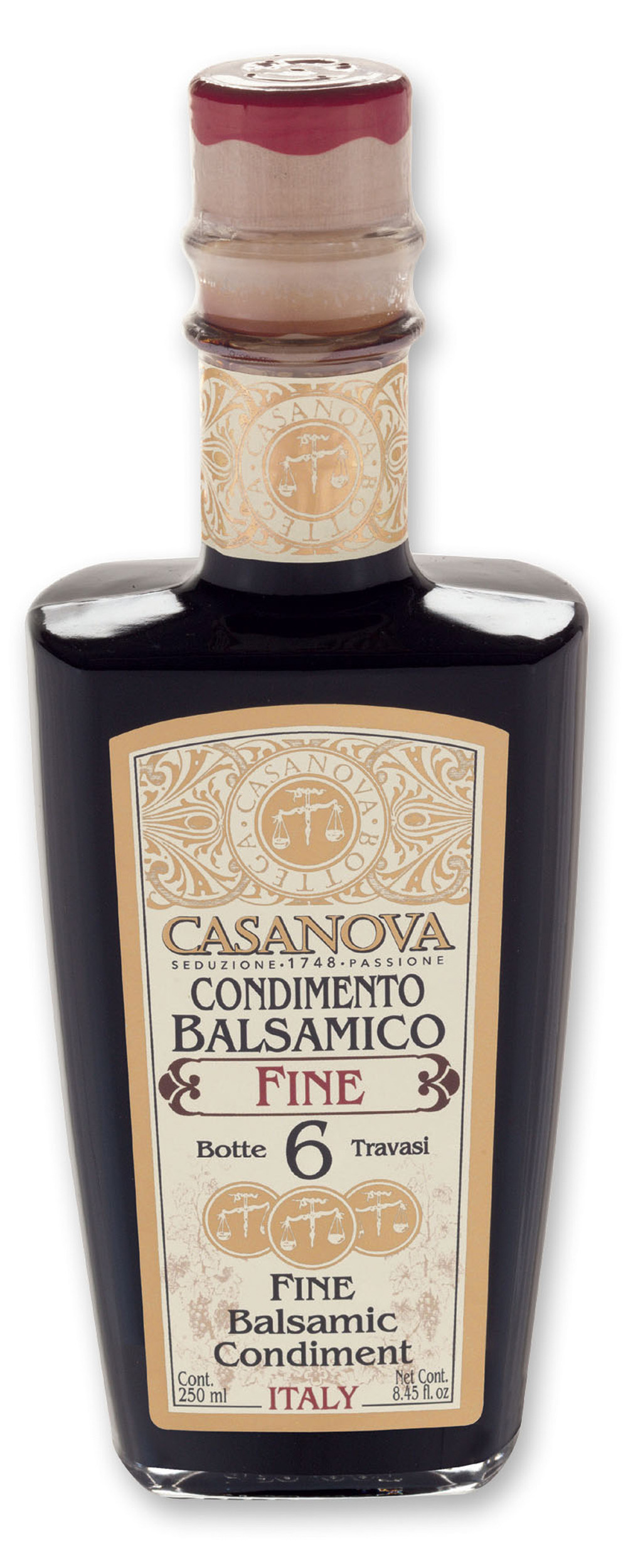 Regina Condimento Balsamico Fine Qualità 6 250 ml Casanova, bottiglia.
