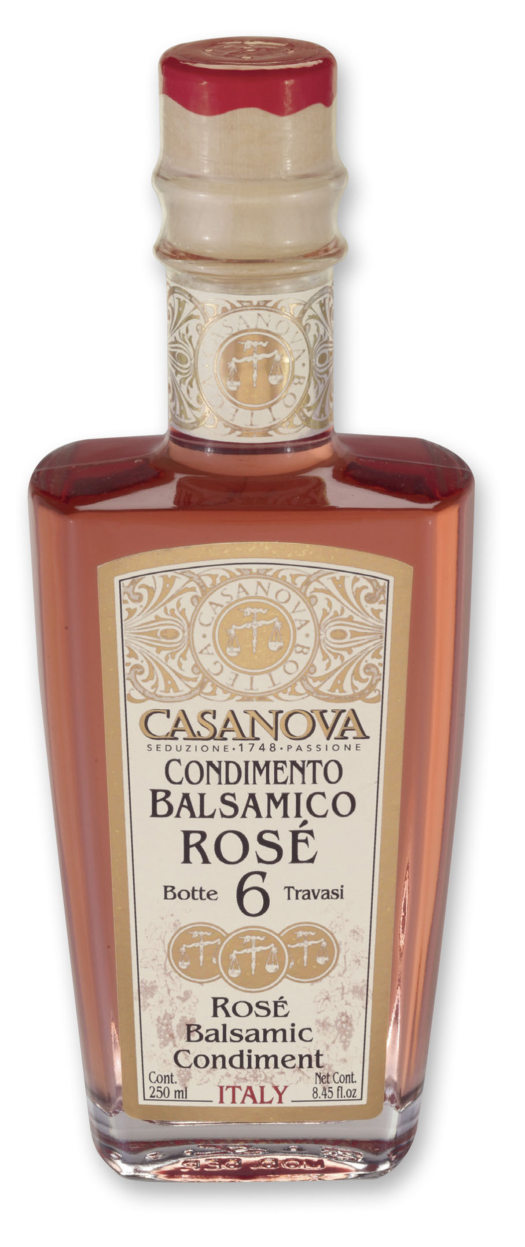 Regina Condimento Balsamico Rosé Qualità 6 250 ml Casanova, bottiglia.