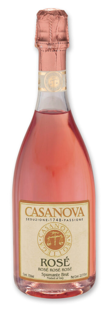 Sparkling Rosé Brut 750 ml Casanova, bottle.