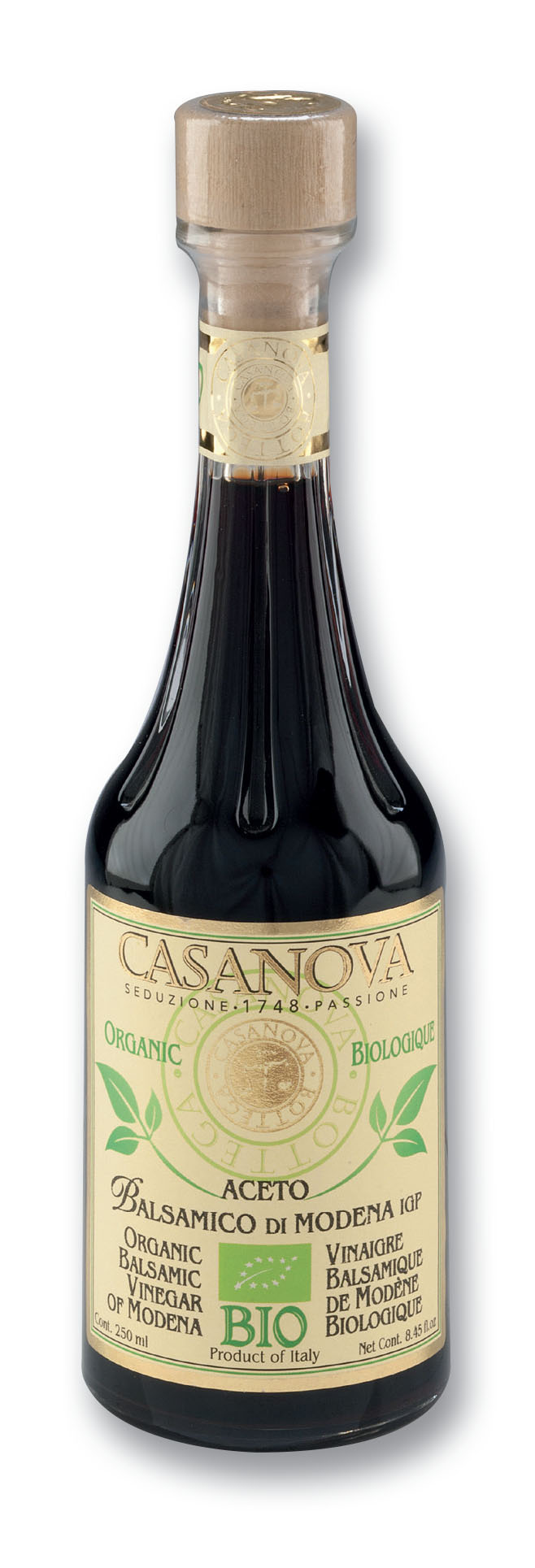 Aceto Balsamico di Modena IGP BIO Classico 250 ml Casanova, bottiglia.