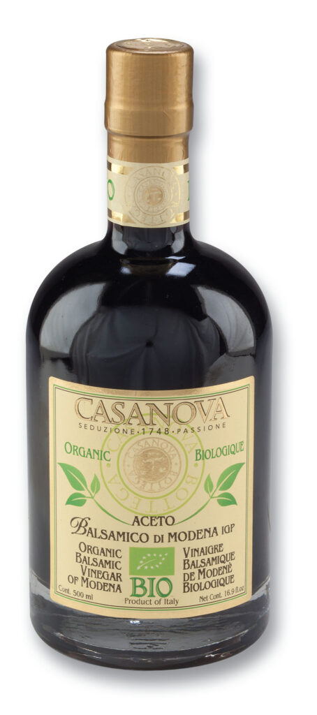 Aceto Balsamico di Modena IGP Bio Qualità 4 500 ml Casanova, bottiglia.