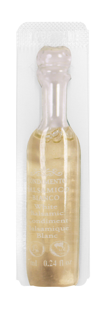 Condimento Balsamico Bianco 4 Travasi Monodose 7 ml Casanova, fiala monodose.