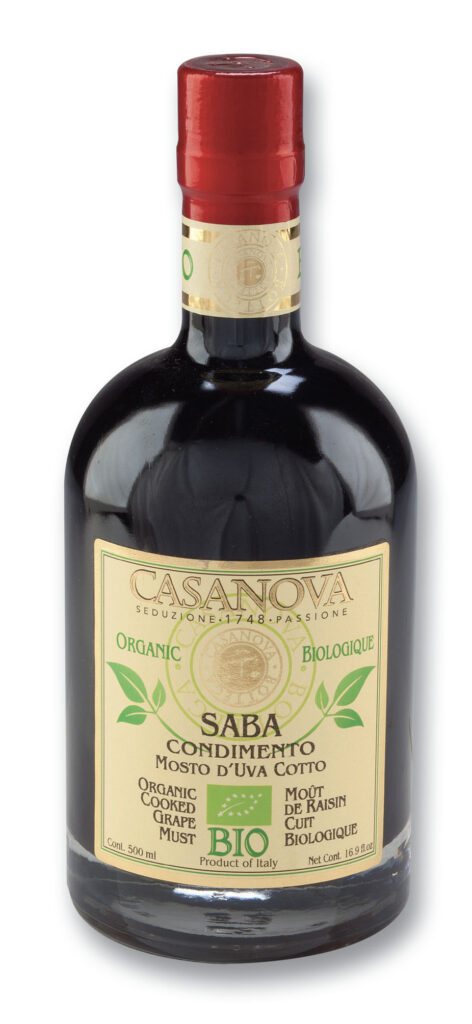 Saba Condimento Bio 500 ml Casanova, bottiglia.